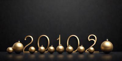 The primary subject of the image is a series of gold numbers and ornaments, arranged in a visually appealing manner. The setting is a black background, which contrasts with the gold numbers and ornaments, creating a striking visual effect. The visual style is a combination of digital art and illustration, with the gold numbers and ornaments appearing as if they are made of real gold. The colors and mood of the image are predominantly gold and black, giving it a sophisticated and elegant appearance.